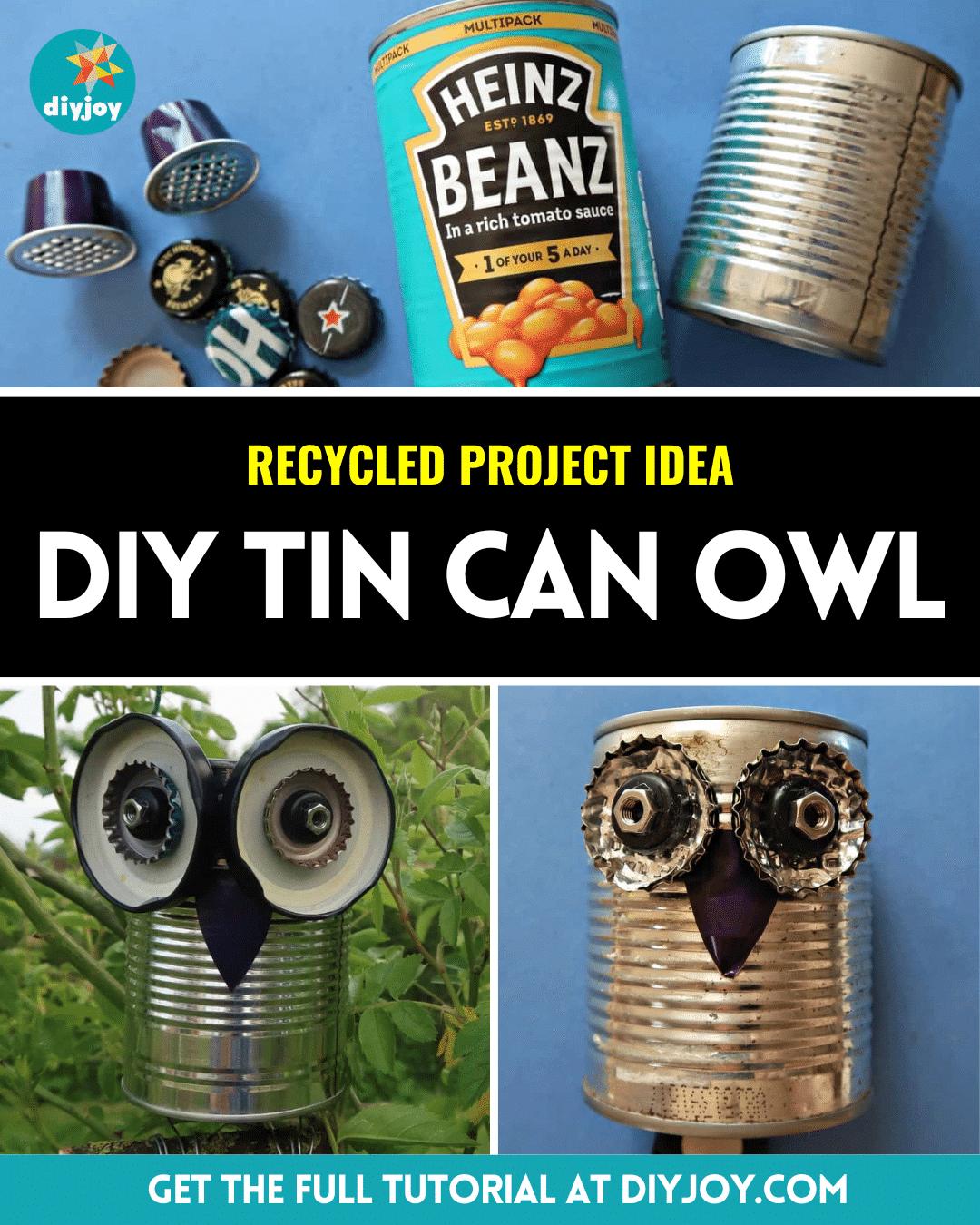 How To Make A Recycled Tin Can Owl