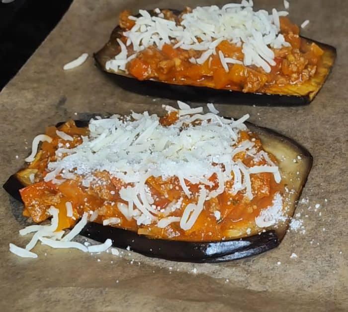Cheesy Baked Tomato Eggplant Ingredients