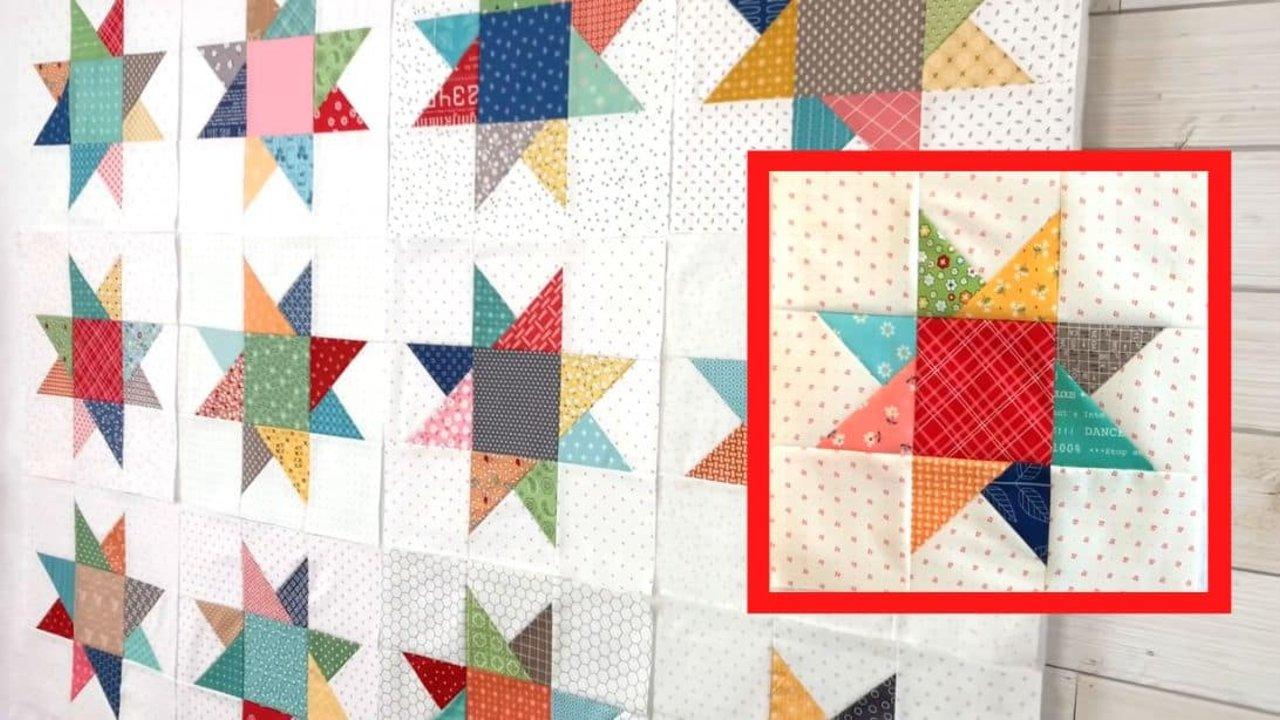 Criss-Cross Star Quilt Block