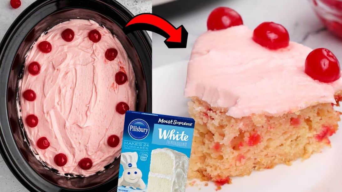 Easy Slow Cooker Cherry Chip Cake Recipe