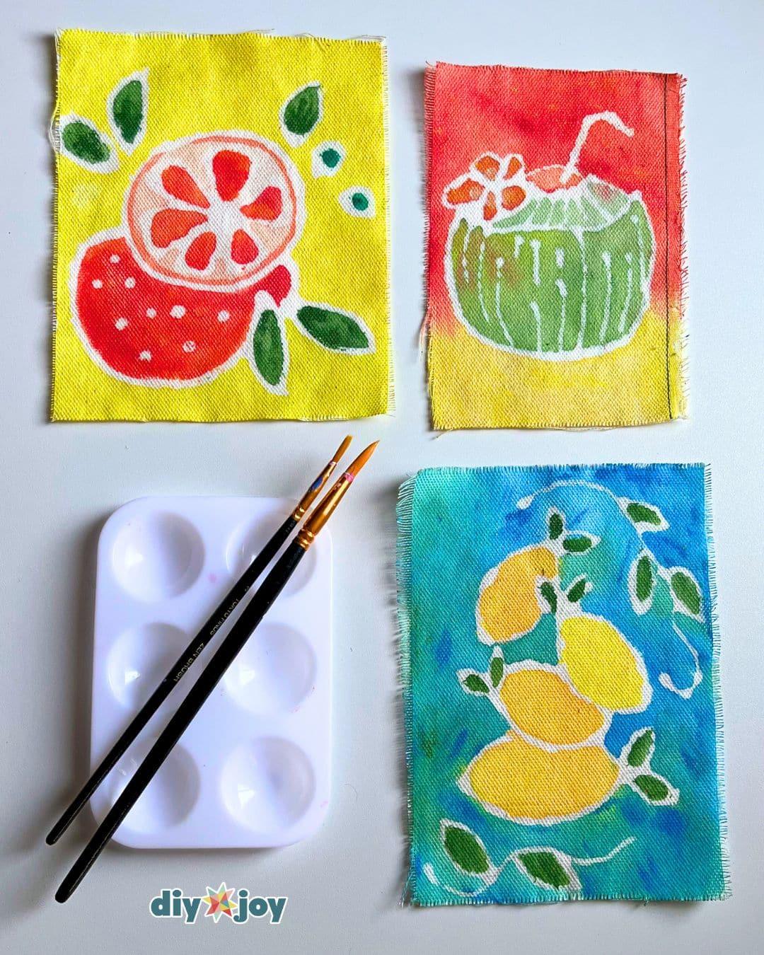 Easy Batik Fabric Painting Acrylic And Glue — batik fabric