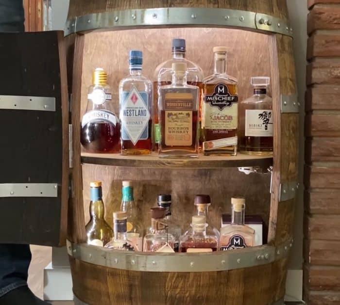 Easy DIY Wine Barrel Cabinet Tutorial