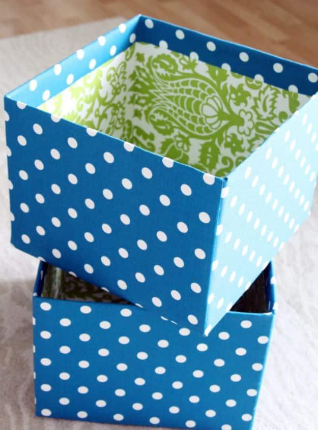 DIY Storage Baskets - DIY Fabric Boxes - Cheap and Easy Ideas for Getting Organized - Creative Home Decor on A Budget - Farmhouse, Modern and Rustic Basket Projects