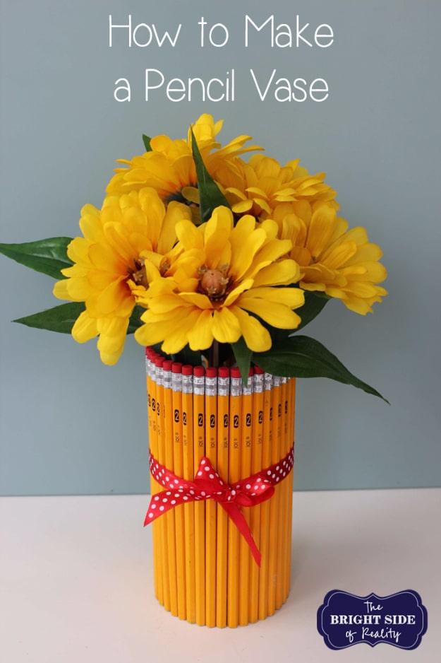 Simple Pencil Vase, quick to put together in an afternoon and a clever way to reuse scraps you already have