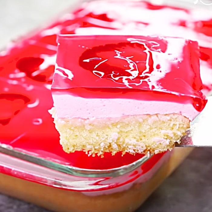 How To Make Strawberry Cake - Easy Strawberry Dessert Recipe - Jello Dessert Ideas