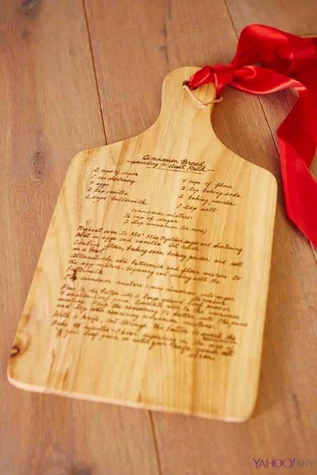 Wooden Chopping Board Etched with Secret Family Recipe, a surprise that feels far more thoughtful than store bought