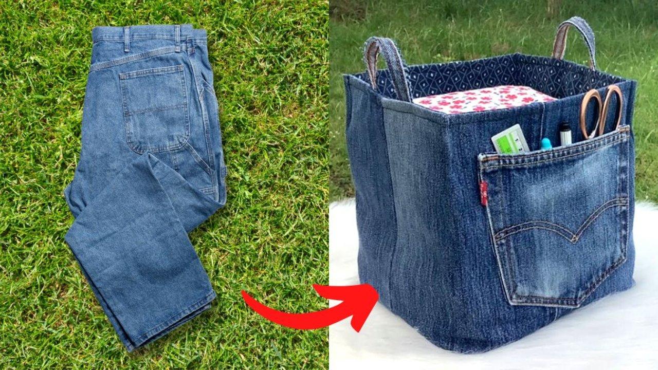 DIY Large Denim Box
