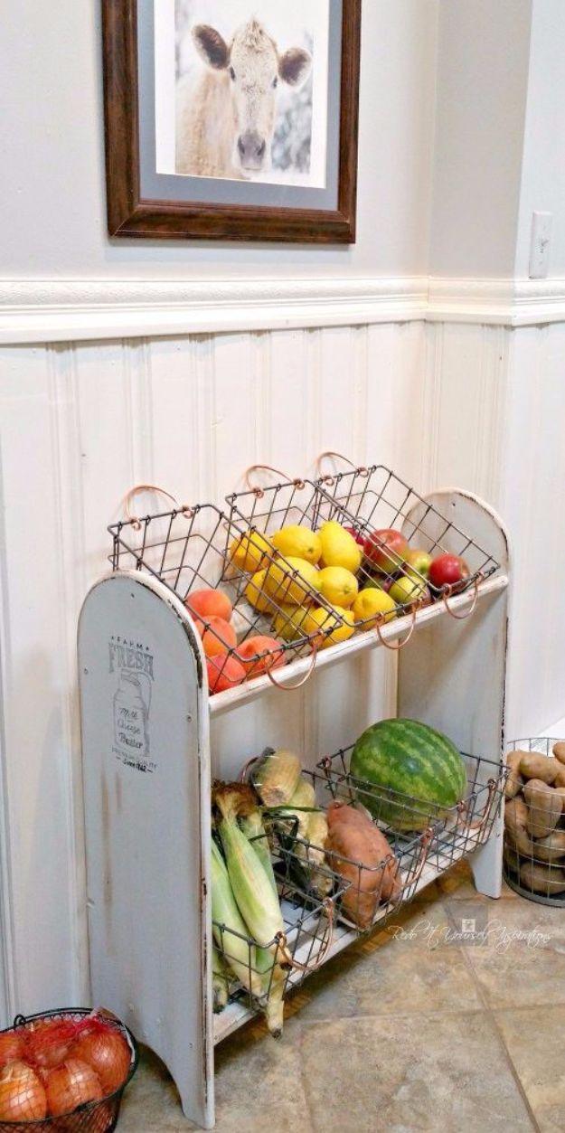 Farmhouse Vegetable Stand, forgiving enough to redo without wasting materials and a look that beats anything from a store