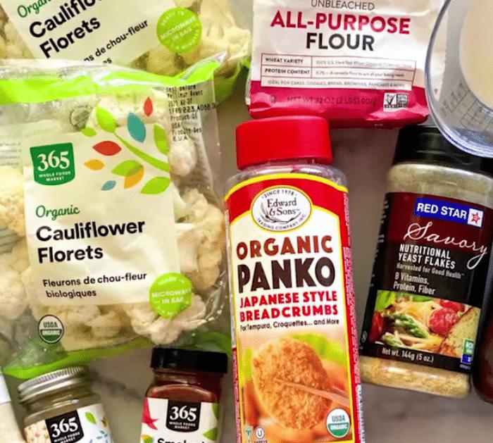 Ingredients for BBQ Cauliflower Wings