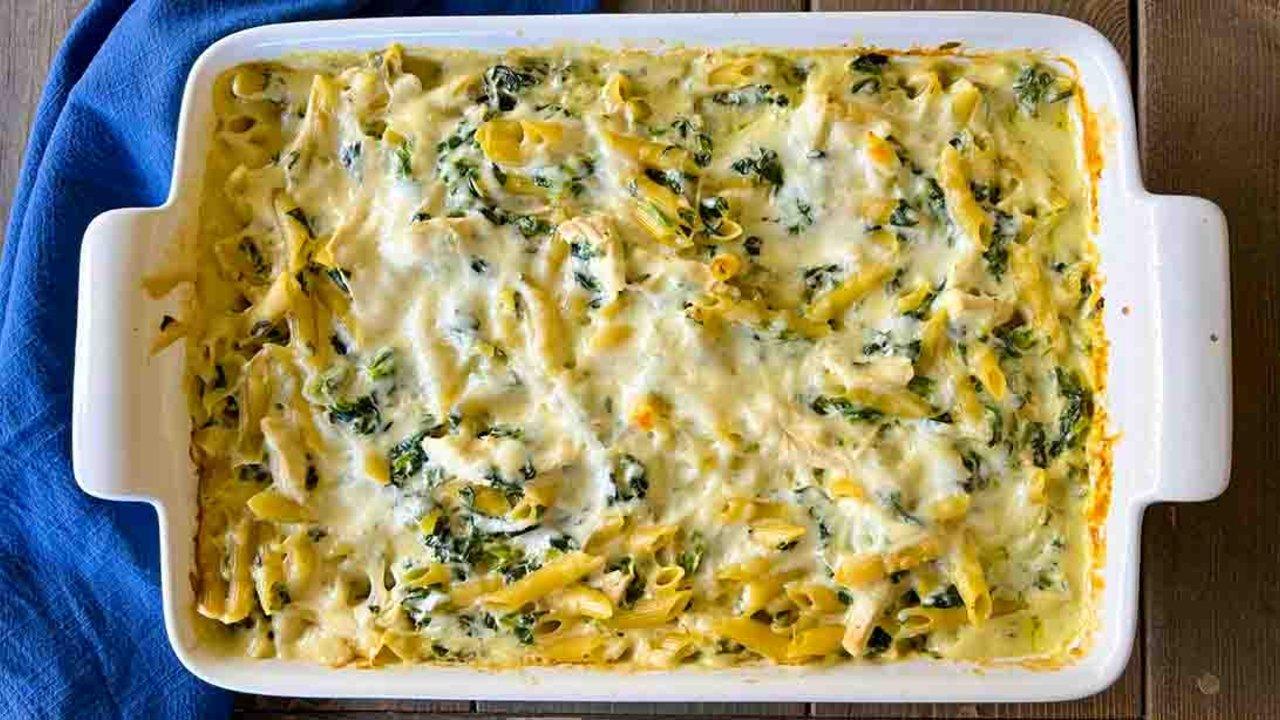 Chicken and Spinach Alfredo Casserole Recipe