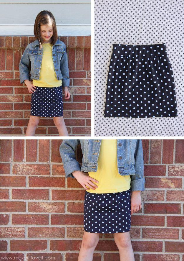 Easy Sewing Projects To Sew For Gifts - 30-Minute Tube Skirt - Simple Sewing Tutorials and Free Patterns for Making Christmas and Birthday Presents - Cheap Ideas to Make and Sell o