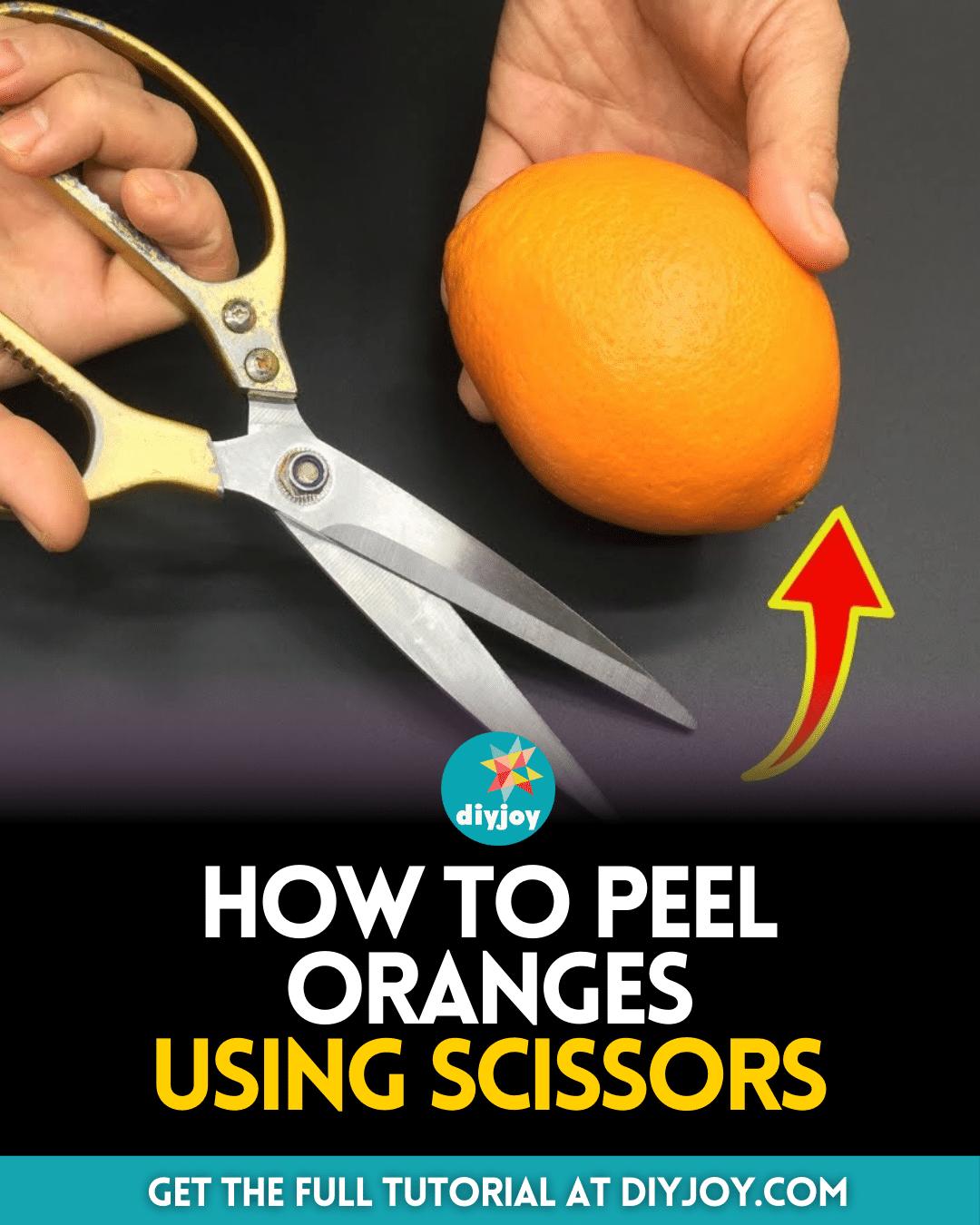 How to Peel Oranges Using Scissors