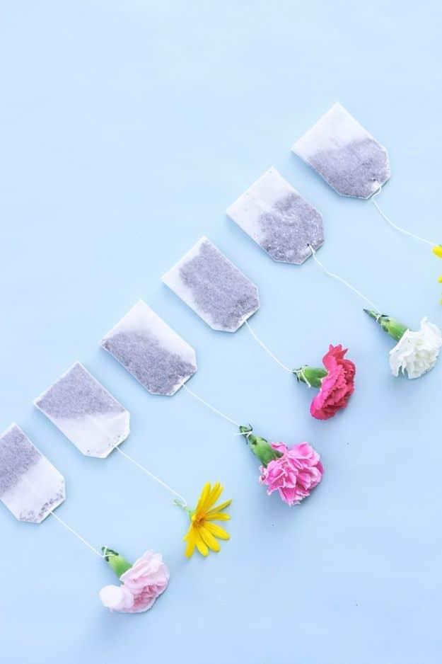 DIY Floral Tea Bags, budget friendly and quick to put together and better than a store bought version