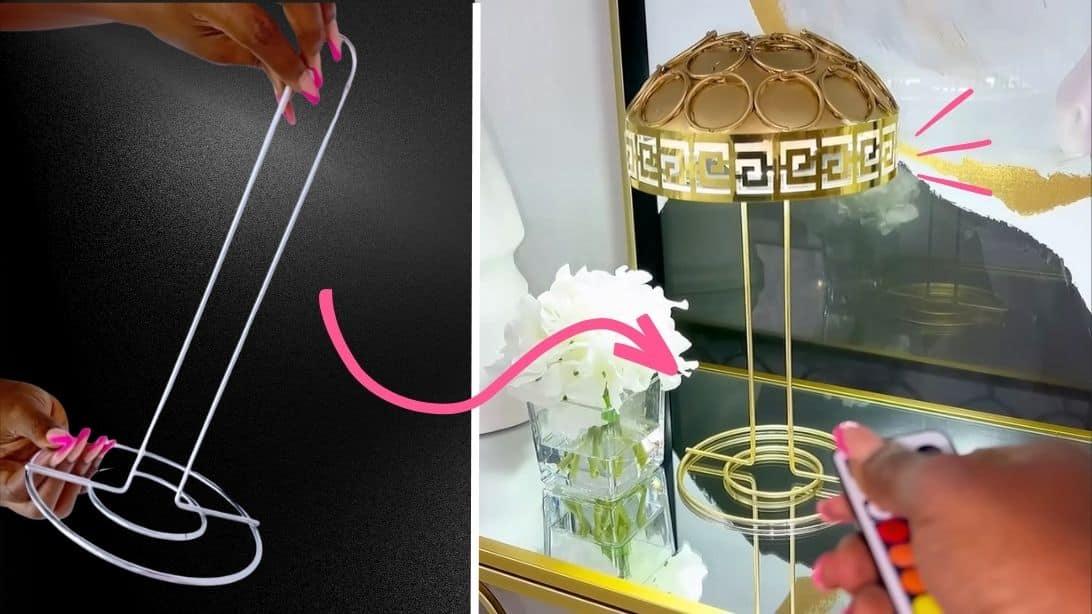 Turn Dollar Tree Napkin Holder into a Lamp