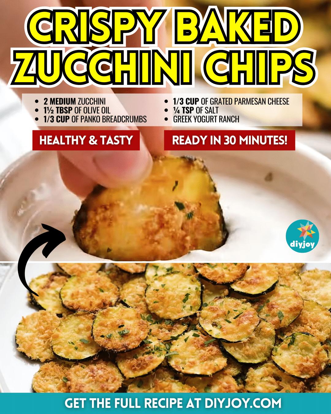 Easy & Crispy Baked Zucchini Chips Recipe
