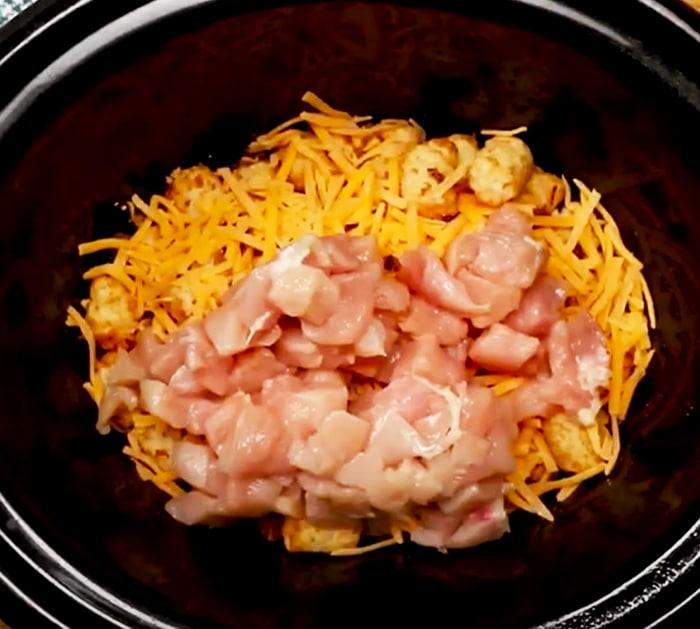 How to make Crockpot Chicken Tater Tots | Easy Slow Cooker Recipes