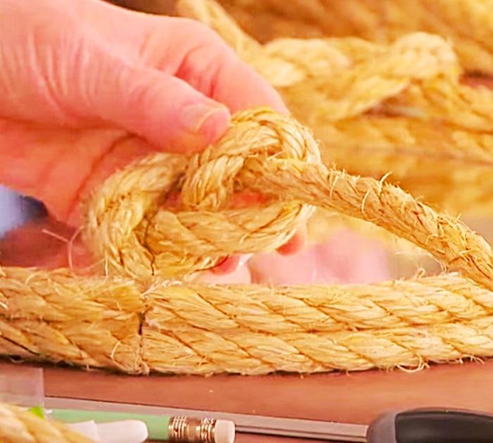 Make A Knotted Sash To Hang Your Rope Mirror