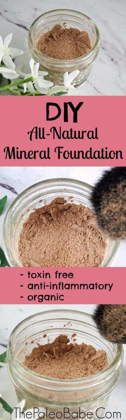 Make Your Own DIY Natural Non-Toxic Mineral Foundation, one of the best DIY hacks on this list and an easy win for a busy day
