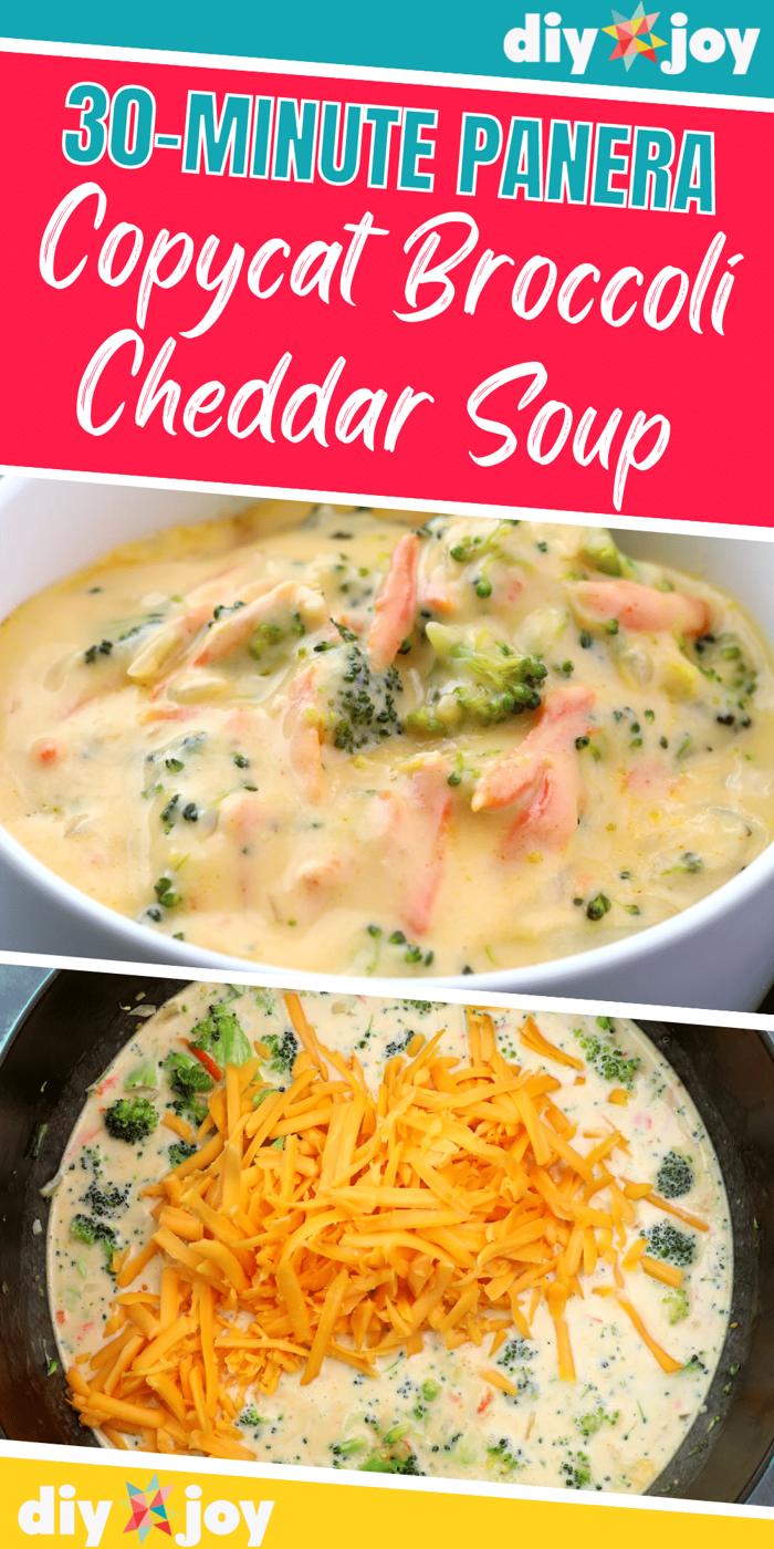 30 Minute Panera Copycat Broccoli Cheddar Soup