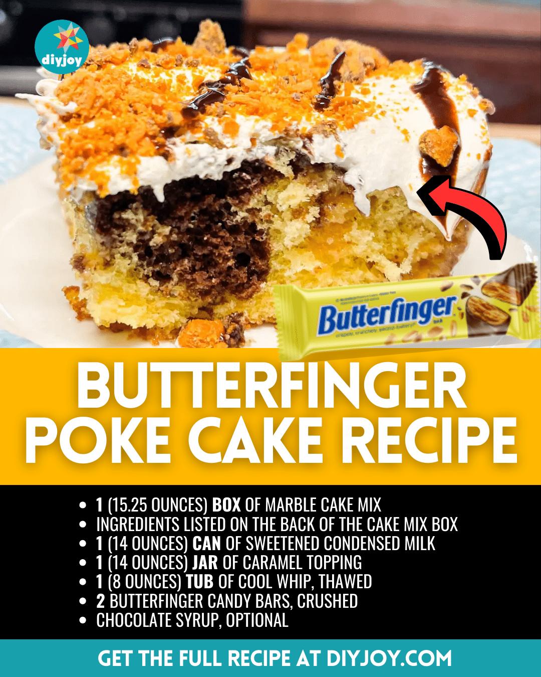 Easy Butterfinger Poke Cake Recipe