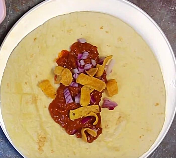 Make Taco Bell Chilito Chili Cheese Burrito with Gebhardts chili quick