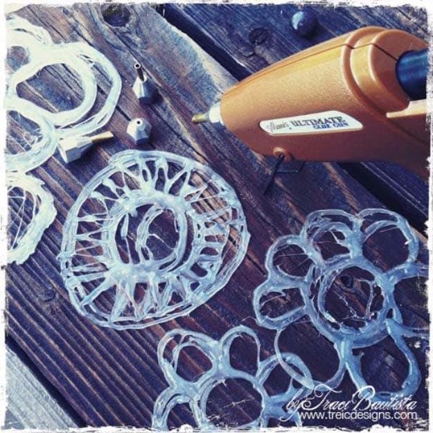 Glue Gun Crafts DIY | Best Hot Glue Gun Crafts, DIY Projects and Arts and Crafts Ideas Using Glue Gun Sticks | Hot Glue as Hand Made Stencils #diy #crafts #gluegun