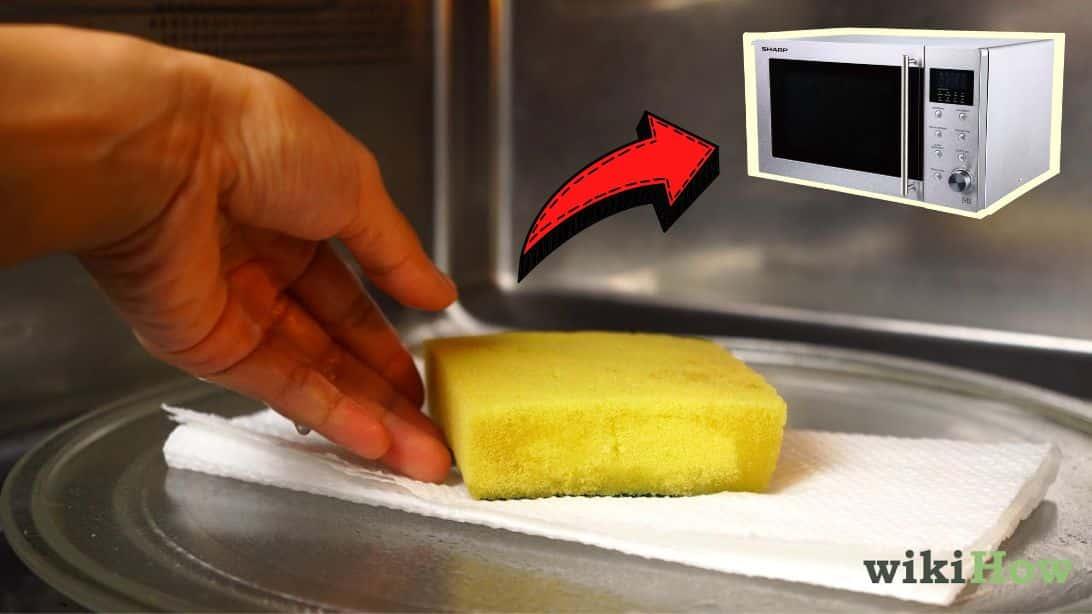 How To Clean & Deodorize Sponge In The Microwave