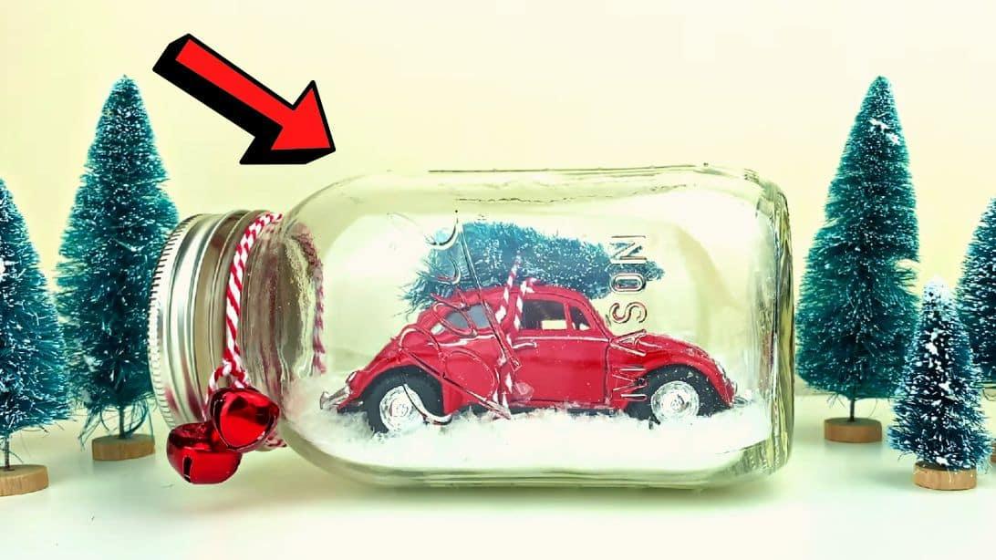 Easy DIY Mason Jar Snow Globe | Last-Minute Gift Idea