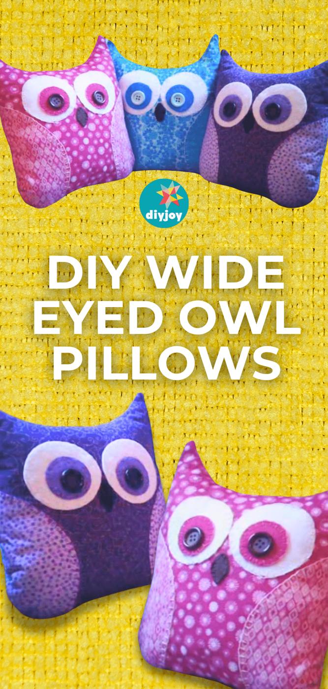 Easy DIY Wide Eyed Owl pillows