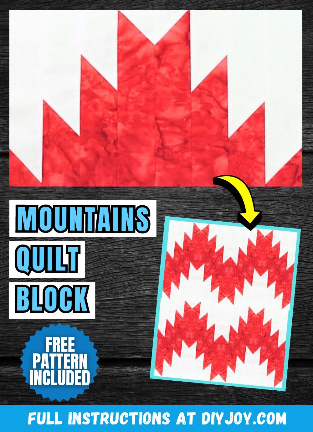 Easy Lovely Mountains Quilt Block Tutorial