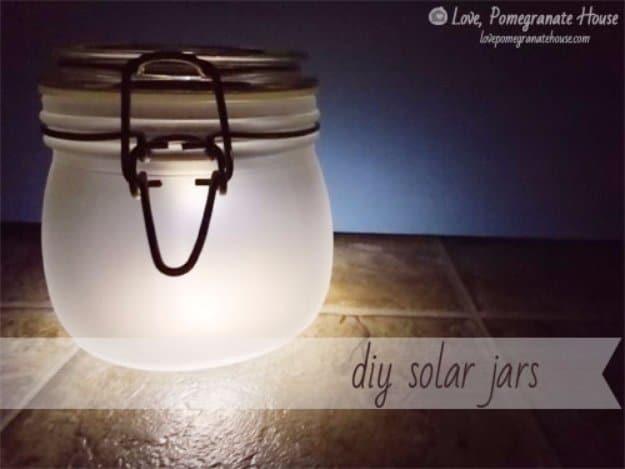 DIY Solar Jars, a simple project perfect for a summer afternoon and a creative way to repurpose an old jar