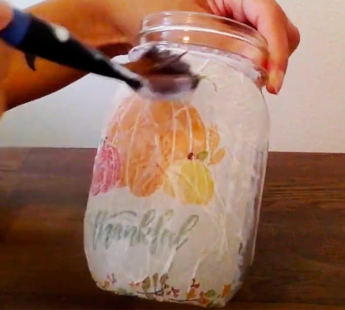 How To Make Fall Candle Holders - Mason Jar Projects - Easy and Simple Mason Jars