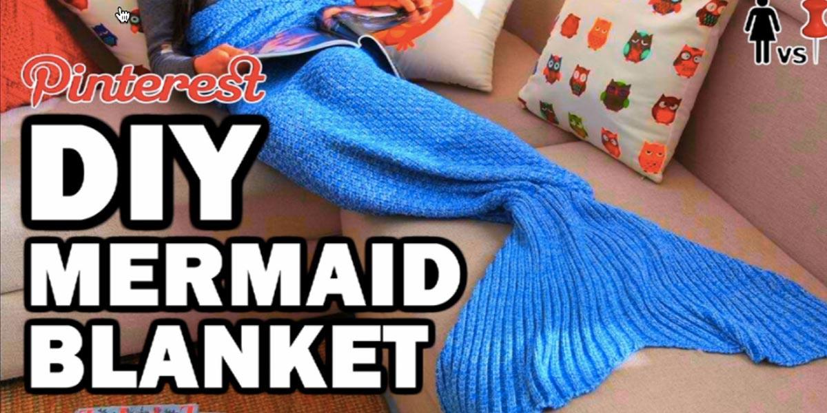 Watch How She Makes A Mermaid Blanket Out Of Blankets From The Thrift Store!