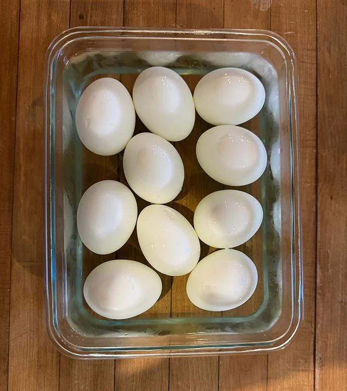 Deviled Egg Bouquet — boiled peeled eggs
