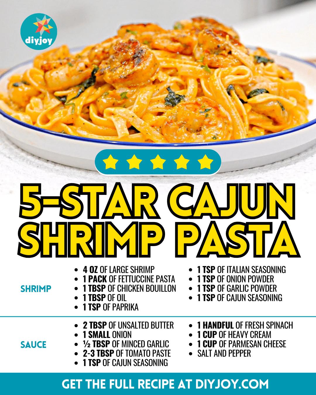 Easy 5-Star Cajun Shrimp Pasta Recipe