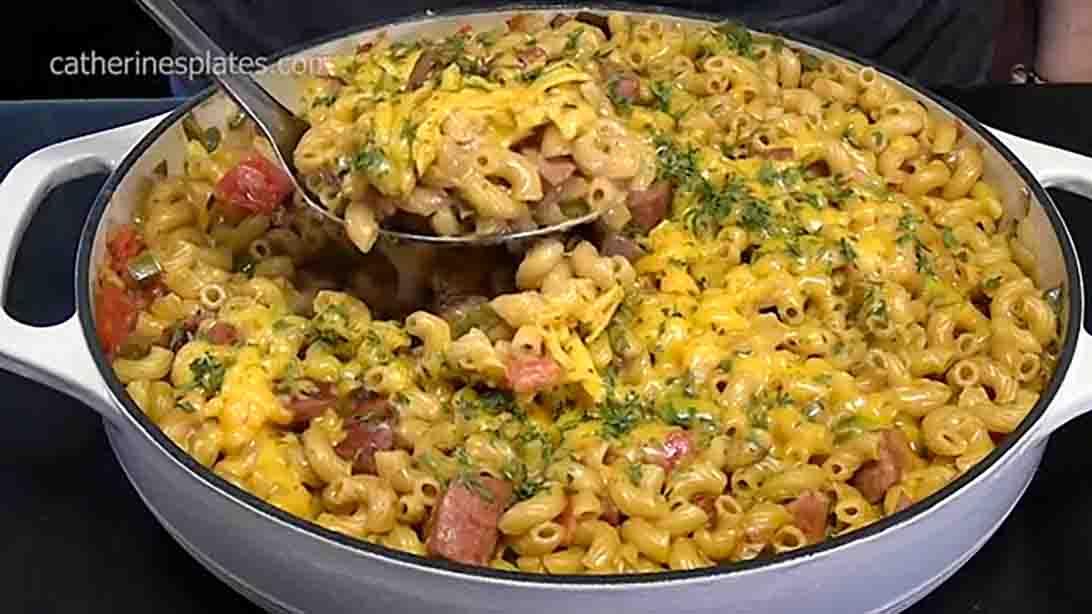 Cheesy Sausage and Pasta Skillet Recipe