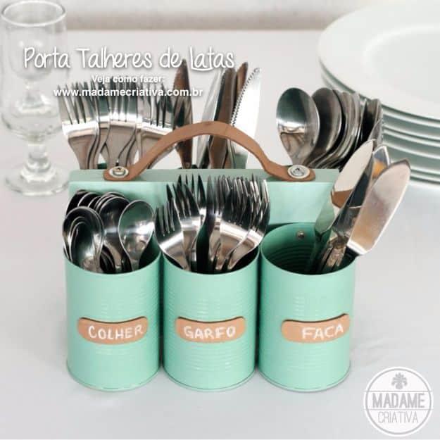 DIY Tin Can Cutlery Holder, an upcycled container craft, easy to scale up for a whole batch and a keepsake worth handing down