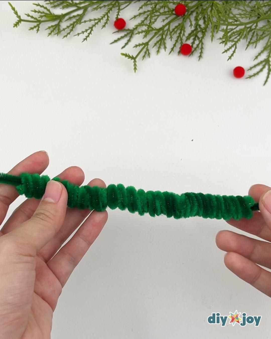 Christmas Ornament Pipe Cleaners — threading