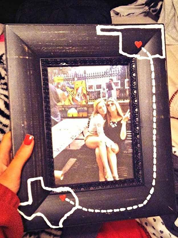 Easy Craft Ideas | DIY Picture Frame Home State Projects #diy #crafts