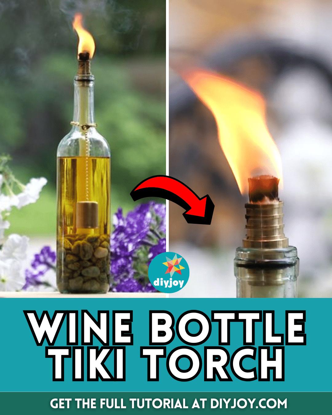 Easy DIY Wine Bottle Tiki Torch Tutorial