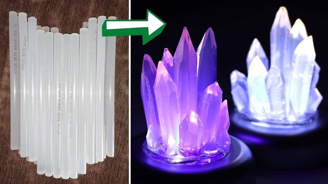 Easy And Cheap DIY Glowing Faux Crystals Tutorial