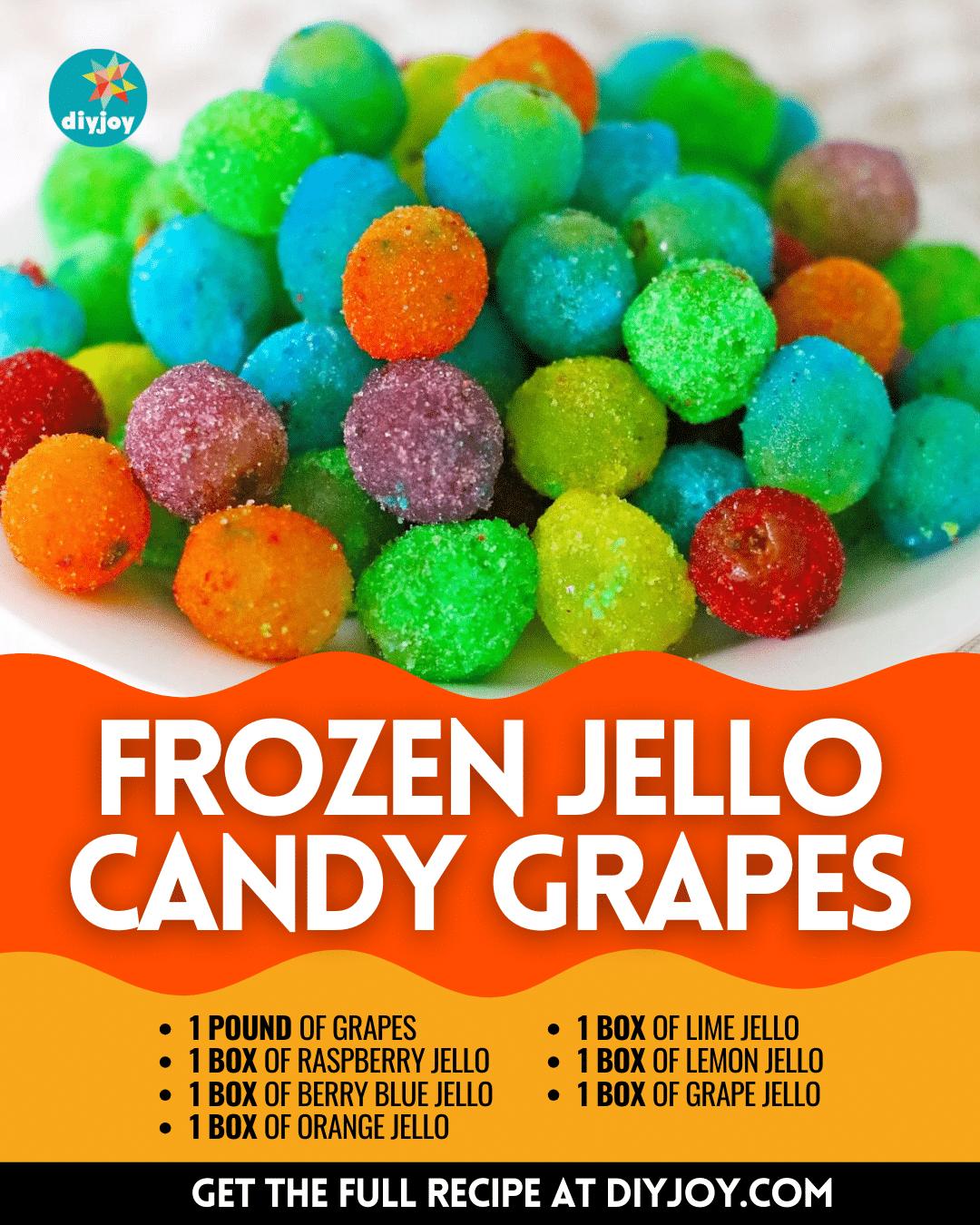 Easy Frozen Jello Candy Grapes Recipe