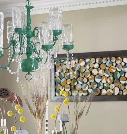 DIY Mason Jar Chandelier - Vintage Home Decor Ideas