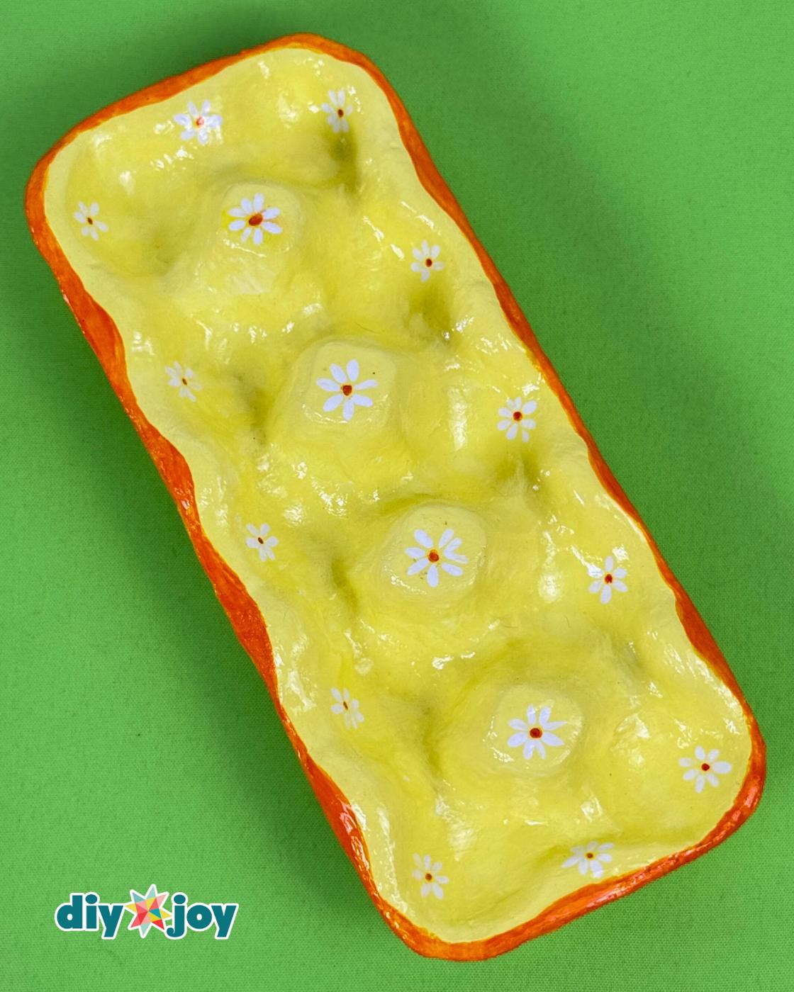 Easy Air Dry Clay Egg Tray — handmade air-dry clay egg tray craft idea