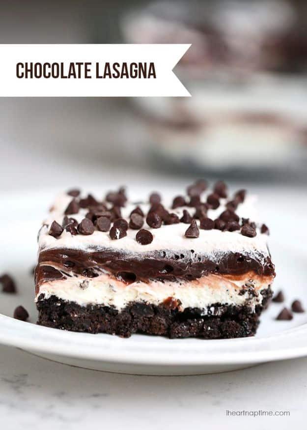 Best Recipes To Teach Your Kids To Cook - No Bake Chocolate Lasagna - Easy Ideas To Show Children How to Prepare Food - Kid Friendly Recipes That Boys and Girls Can Make Themselves