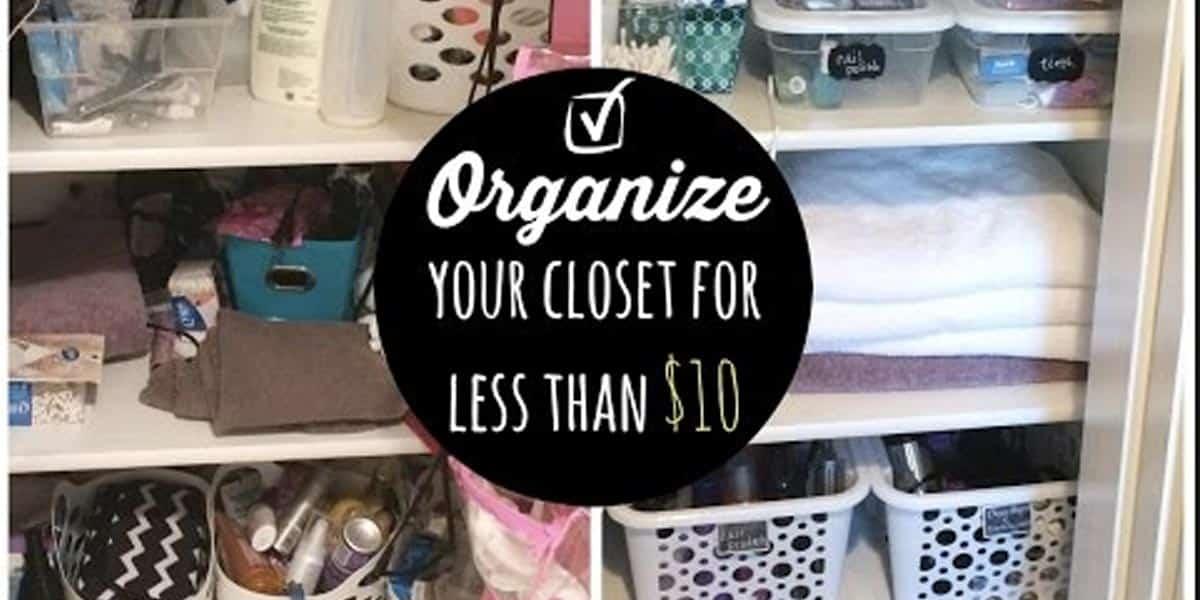 Watch How She Organizes This Closet For Less Than $10 At The Dollar Tree!