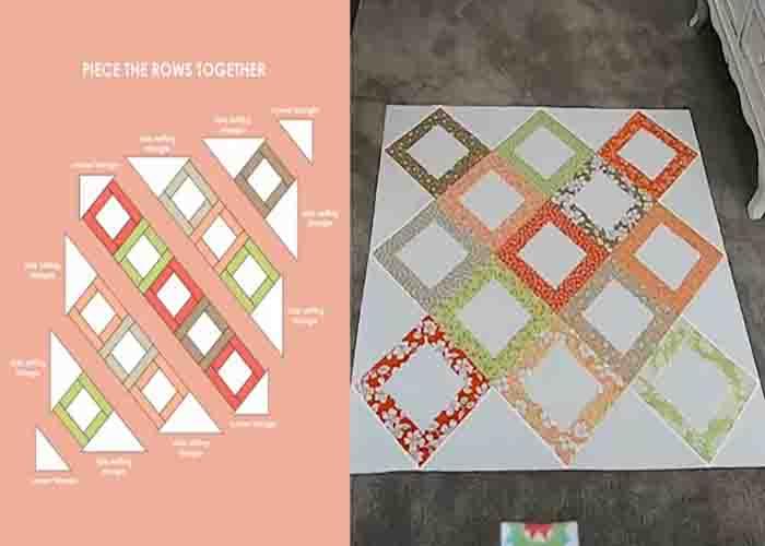 Assembling the jelly roll scrap quilt top