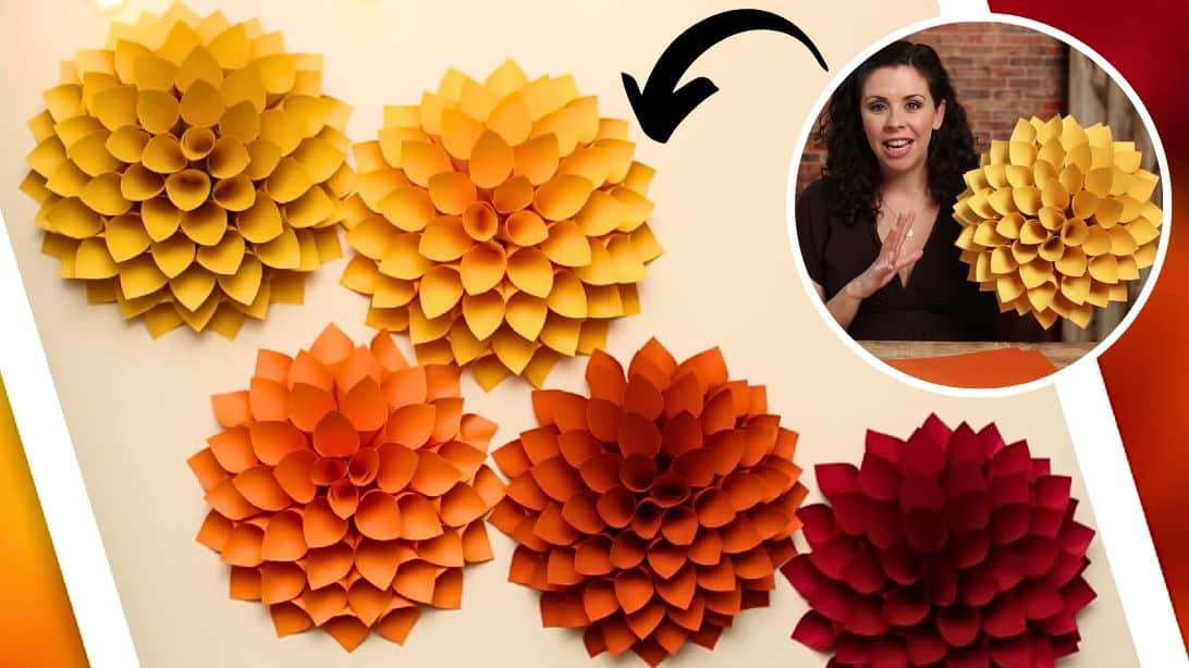 How to Make Giant DIY Paper Dahlia Flowers
