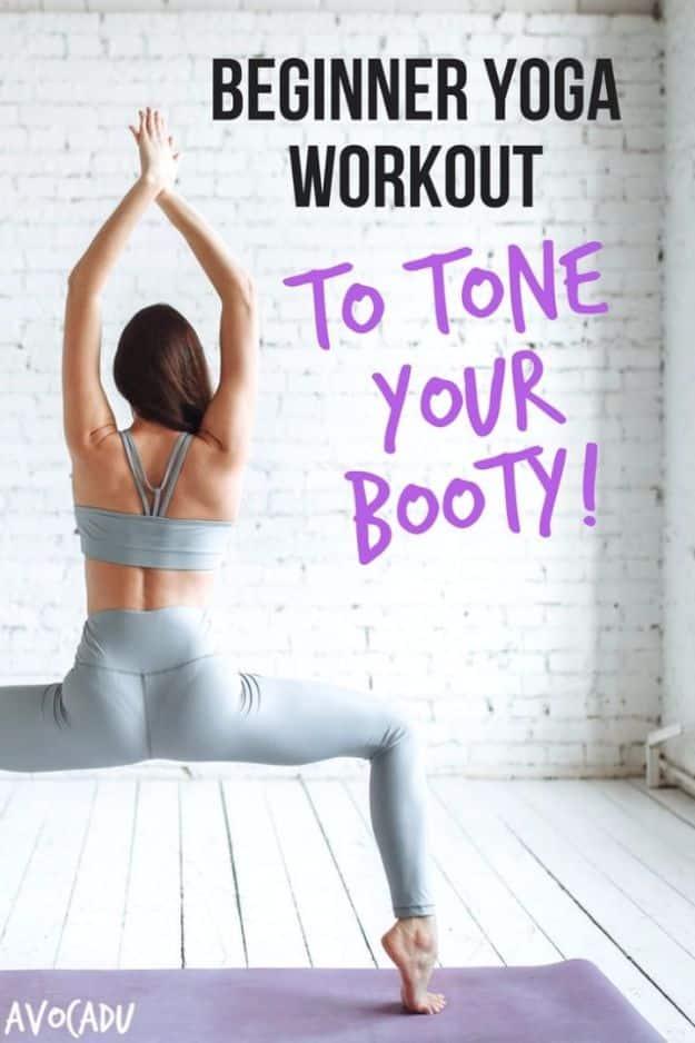 Best Exercises for 2018 - Beginner Yoga Workout to Tone Your Booty - Easy At Home Exercises - Quick Exercise Tutorials to Try at Lunch Break - Ways To Get In Shape - Butt, Abs, Arm