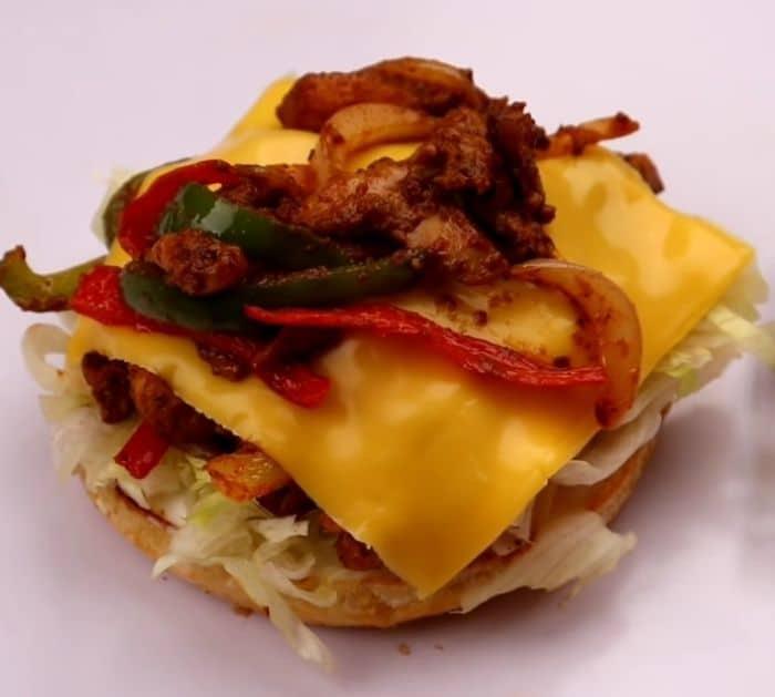 How to Make Chicken Fajita Burger
